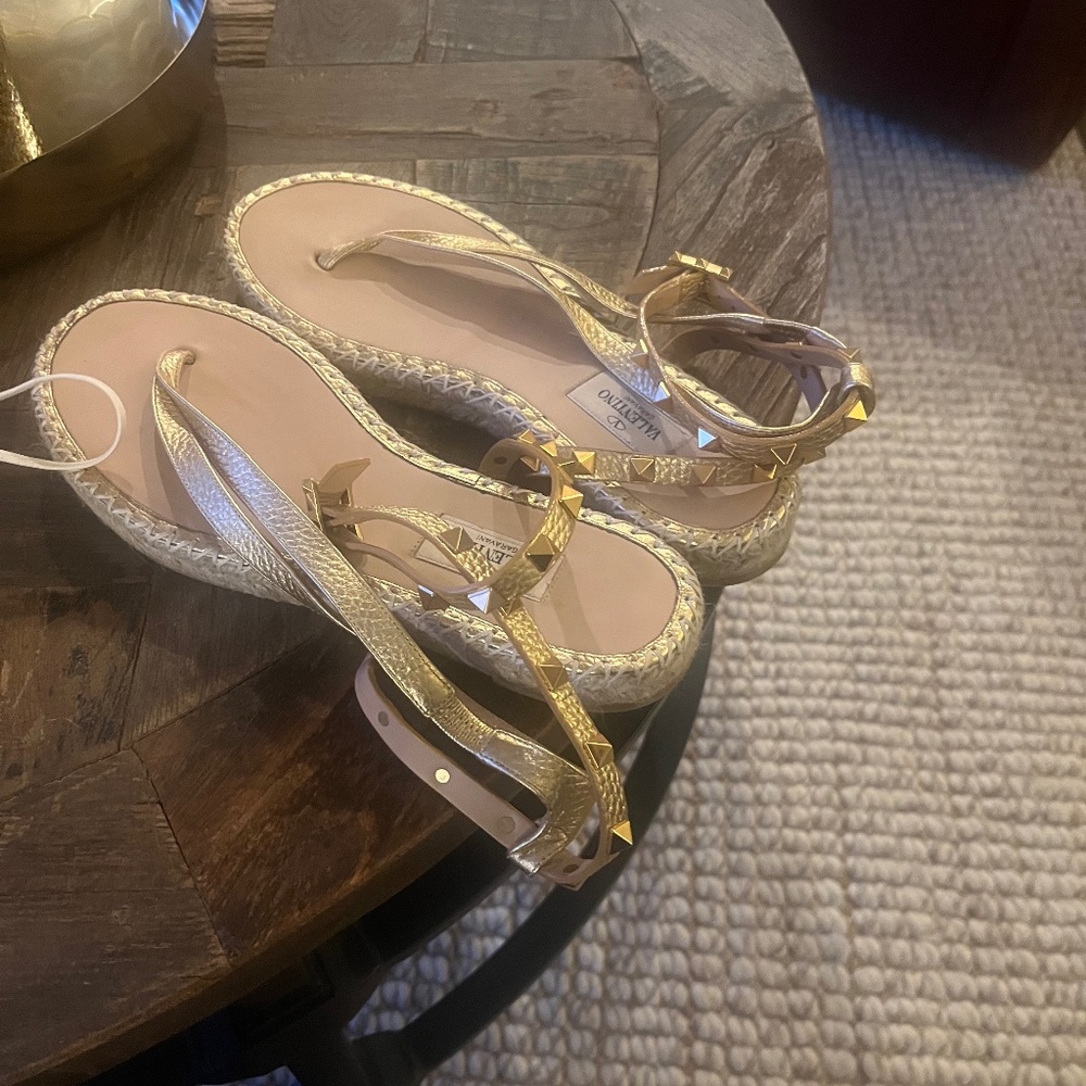 Valentino Gold rope sandal